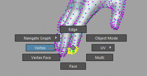 right mouse select vertices